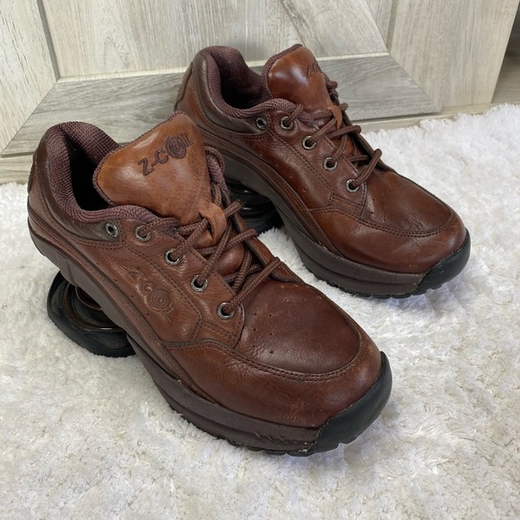 Z-Coil Legends Classic Brown Leather Orthotic Walking Shoes Pain Relief 5 - Picture 2 of 10